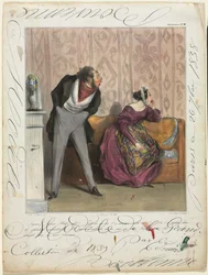 Caricaturana Platte 36: Wovon! Wovon! Ihre Mitgift..., 1837