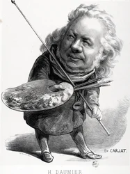 Karikatur von Honore Daumier (1808-1879), französischer Graveur, Maler und Bildhauer. Carjat-Gravur (1828-1906).