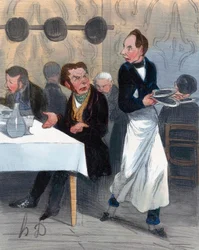 Beschwerender Kunde im Restaurant
