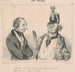 Eh bien! Vous voila capitaine de la garde nationale