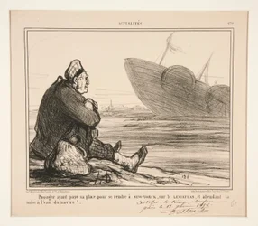 Passagier, der seinen Platz bezahlt hat, um nach New York zu reisen