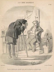 Position, die als die bequemste für ein Porträt im Daguerreotyp gilt