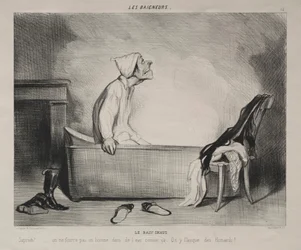 Die Badenden, Platte 12: Das heiße Bad, 28. Oktober 1839