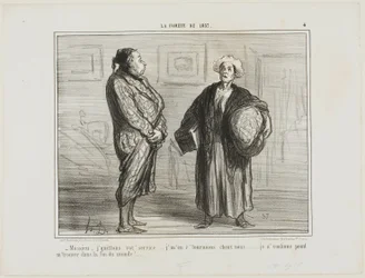 „- Monsieur, ich kündige Ihren Dienst, ich gehe nach Hause... Ich möchte nicht hier sein, wenn die Welt endet,“ Platte 4 aus La Comète De 1857