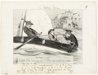 Ein Bootsmanöver, Platte neun aus Les Canotiers Parisiens