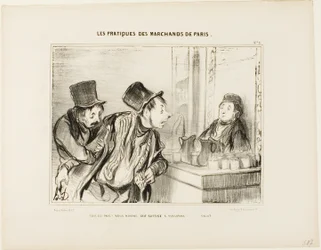 „Alles ist bezahlt? Und wir haben niemanden beleidigt… Tschüss,“ Platte 31 aus Types Parisiens