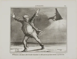 Monsieur Babinet beschließt, persönlich die Sonne auszuschalten, damit seine Vorhersagen erfüllt werden, Platte 386 aus Actualités