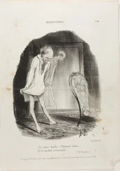 Das Kleid fällt, der Mann bleibt, und die Beine zittern. (J.B. Rousseau), Platte 10 aus Coquetterie