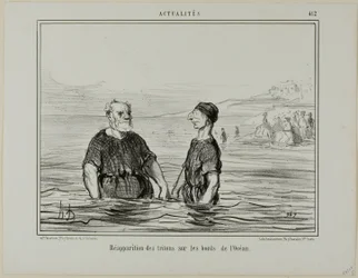 Das Wiederauftauchen der Tritonen des Meeres, Platte 412 aus Actualités