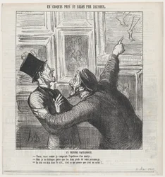 Ein fantastischer Maler, aus „Eine Skizze aus dem Salon“, veröffentlicht in Le Charivari, 11. Mai 1865