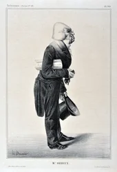 Werk von Honore Daumier (1808-1879). Charivari stammt aus dem Jahr 1833: Serie Celebrites de la Caricature M. Odieux MUSEE DES BEAUX ARTS - PALAIS LONGCHAMP, MARSEILLE