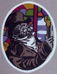 Le cousin Pons, Karikatur für den Roman von Honoré de Balzac (1799-1850)