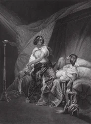Judith und Holofernes, Judith, Kap 13, V 4, 7 (Gravur)