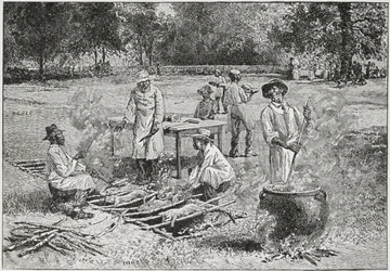 Ein südliches Barbecue, Illustration aus 