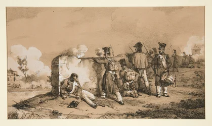 Soldaten in Schützenlinie