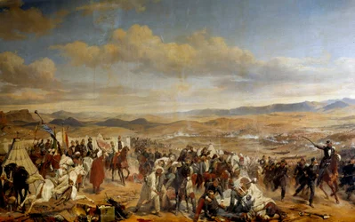 Sieg von Isly, gewonnen von Marschall Bugeaud über die marokkanischen Truppen von Sidi Mohamed Abd el Rhaman, Sohn des Sultans, am 14.08.1844 (Detail)