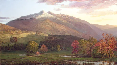 Mount Monroe und Adams, ca. 1874 Öl auf Holz
