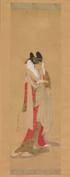 Kurtisane mit einem Brief im Mund, 1756-1815