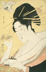 Passende Muscheln Kai-awase, „Kisen Hoshi“, aus der Serie Moderne Parodien