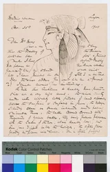 Seite 1 eines Briefes von Howard Carter an Kingsmill Marrs, 25. Oktober 1908