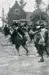 Die Ankunft von Stuyvesant in Neu-Amsterdam, Illustration aus 