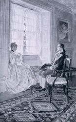 Washington und Mary Philipse, Illustration aus 