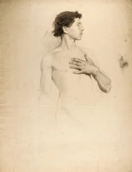 Nackter Junge, Torso und Kopf