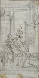 Studie für Vignette-Frontispiz in Charles-Simon Favarts "L