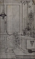 Studie für Vignette in Abbé Dinouarts "Vie du Venerable don Juan de Palafox", S. 256