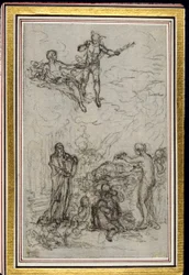 Studie für Vignette in Fontenelles (zugeschrieben) "Les Amours de Mirtil", Canto VI