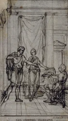 Studie für Vignette in Jean François Marmontels "Contes Moraux"