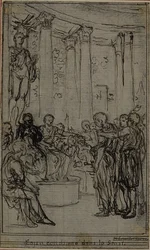 Studie für eine Illustration in Tacitus "Tibère, ou Les Six Premiers Livres des Annales", Buch V, Bd. 3, 1. Studie
