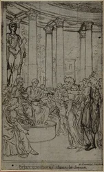 Studie für eine Illustration in Tacitus "Tibère, ou Les Six Premiers Livres des Annales", Buch V, Bd. 3, 2. Studie