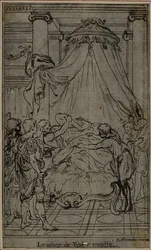 Studie für eine Illustration in Tacitus "Tibère, ou Les Six Premiers Livres des Annales", Buch VI, Band 3, Endstudie