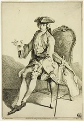 Junger Seigneur sitzend