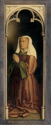 Lysbette Borluut, Detail vom geschlossenen Genter Altar