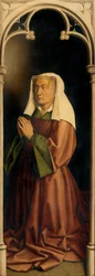 Porträt von Lysbette Borluut, Panel von der Außenseite des Genter Altars