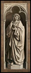 St. Johannes der Evangelist, von der Außenseite des rechten Flügels des Genter Altars