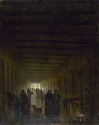 Korridor des Saint-Lazare-Gefängnisses, ca. 1793