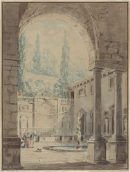 Innenhof der Villa Pliniana