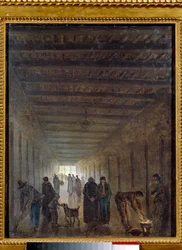 Französische Revolution: „Die Korridore des Gefängnisses Saint-Lazare im Jahr 1793“