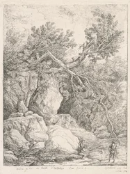 Landschaft mit einem umgestürzten Baum