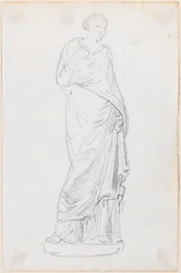 Statue einer Frau in einer Toga