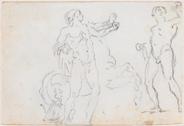 Zwei Studien der Statue von Alexander und Bucephalus