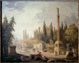 Ansicht des Gartens des Musée des Monuments Français