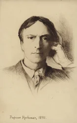 Selbstporträt des britischen Künstlers Hubert Herkomer