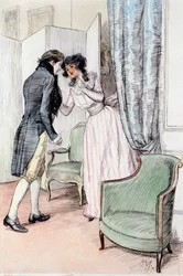 Ihn ein wenig zur Seite ziehend, Illustration aus 