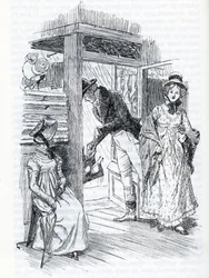 "Emma erklärt, dass sie die Hochzeit von Miss Taylor und Mr. Weston arrangiert hat" (Illustration)