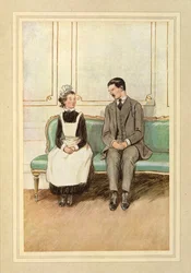 Lord Loam und eine Magd, sitzend, aus 