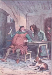 Heiraten ist das Kurze und Lange davon, Illustration aus Die lustigen Weiber von Windsor, 1910